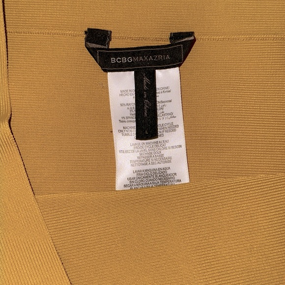 BCBGMaxAzria Yellow Bandage High Waisted Skirt - Picture 5 of 5